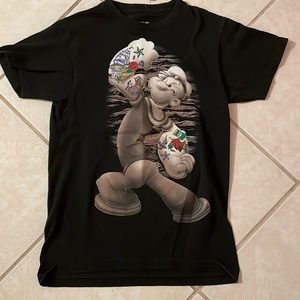 Popeye the Sailorman with Tattoos t-shirt. Size small.